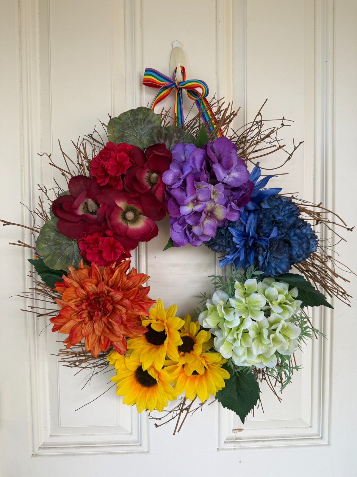 I made a Pride flower wreath
