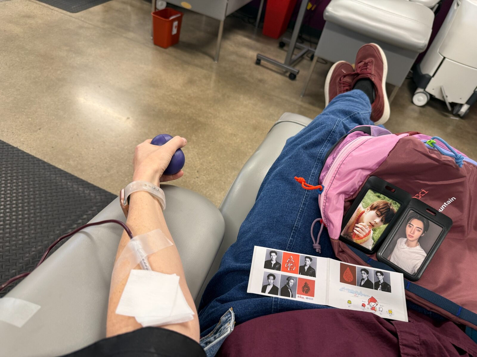Donated blood with Amanda for Enhypen's blood drive