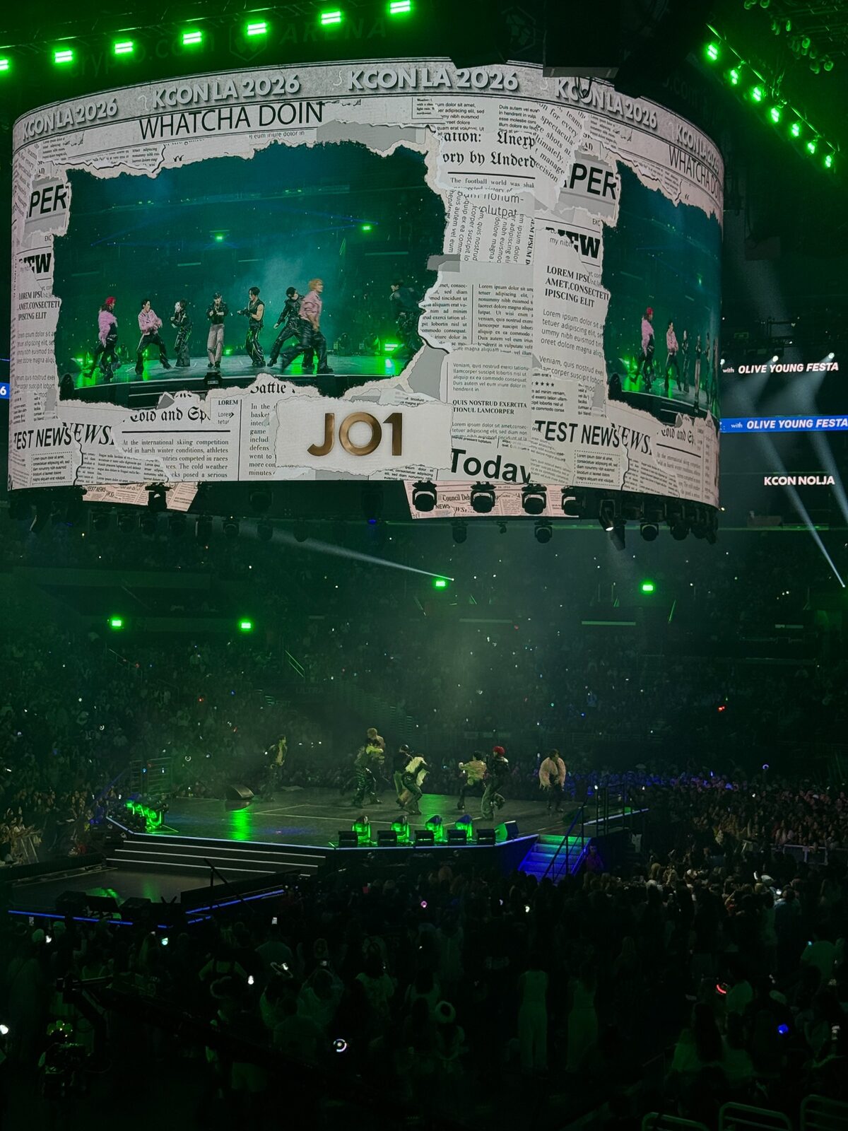 JO1 are well-established Japanese group.  Their music doesn't work for me but they turn out some good dance performances.  They got bonus points for wearing oversized hot pink clothes and for facing my side for a dance song.