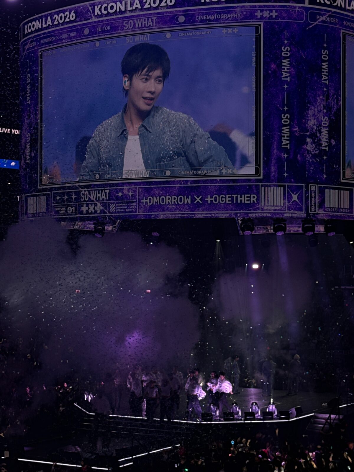 Hmm, TXT are on the front side.  At least they do a lap before exiting so I can see--